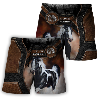 American Paint Horse3D All Over Printed Shirts-Apparel-TA-Shorts-S-Vibe Cosy™