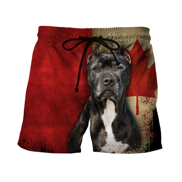 Pit Bull Canada Flag 3D All Over Print Hoodie TR2509201