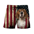 Beagles American Flag 3D All Over Print Hoodie