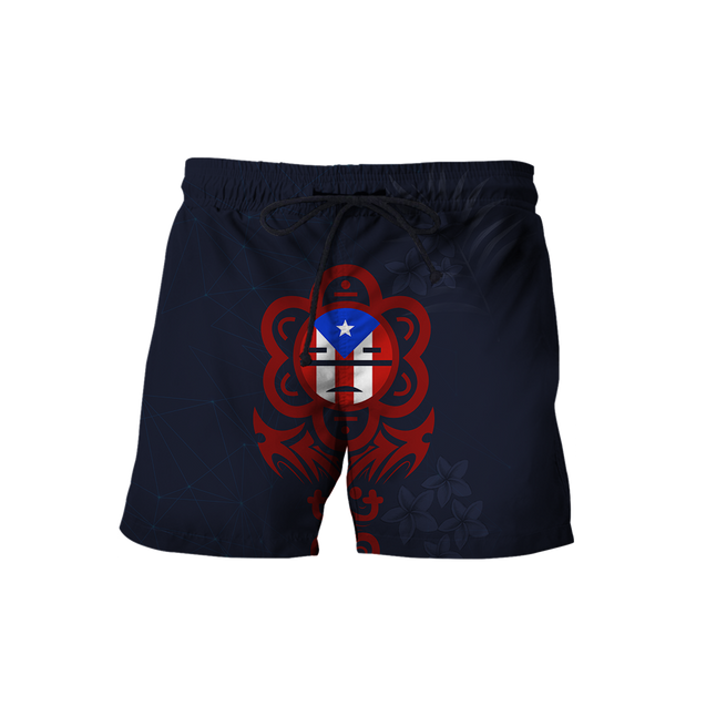 Puerto Rico Sol Taino All Over Print Shirts And Short NTN06202001-Apparel-TQH-Shorts-S-Vibe Cosy™