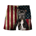 Pit Bull Terrier American Flag 3D All Over Print Hoodie