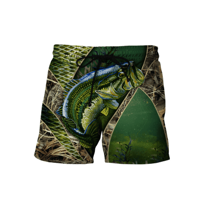 Bass Fishing Real Painting camo 3D print shirts