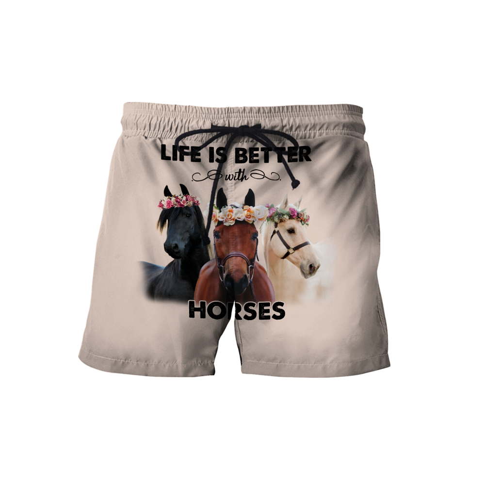 Life is Better with Horses 3D All Over Printed Shirts