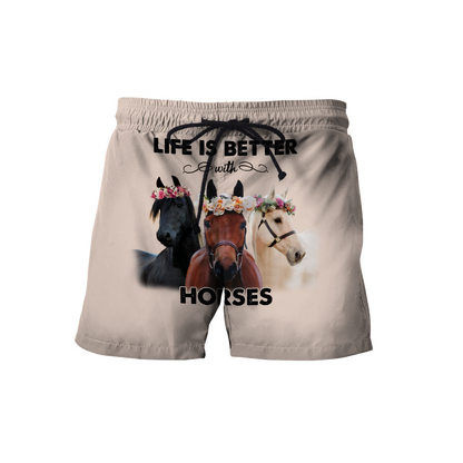 Life is Better with Horses 3D All Over Printed Shirts