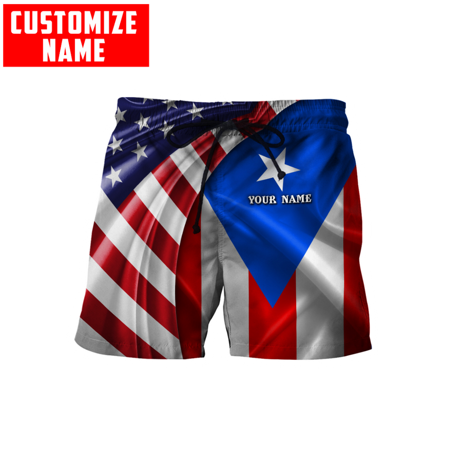 Customize Name Puerto Rico 3D All Over Printed Unisex Shirts