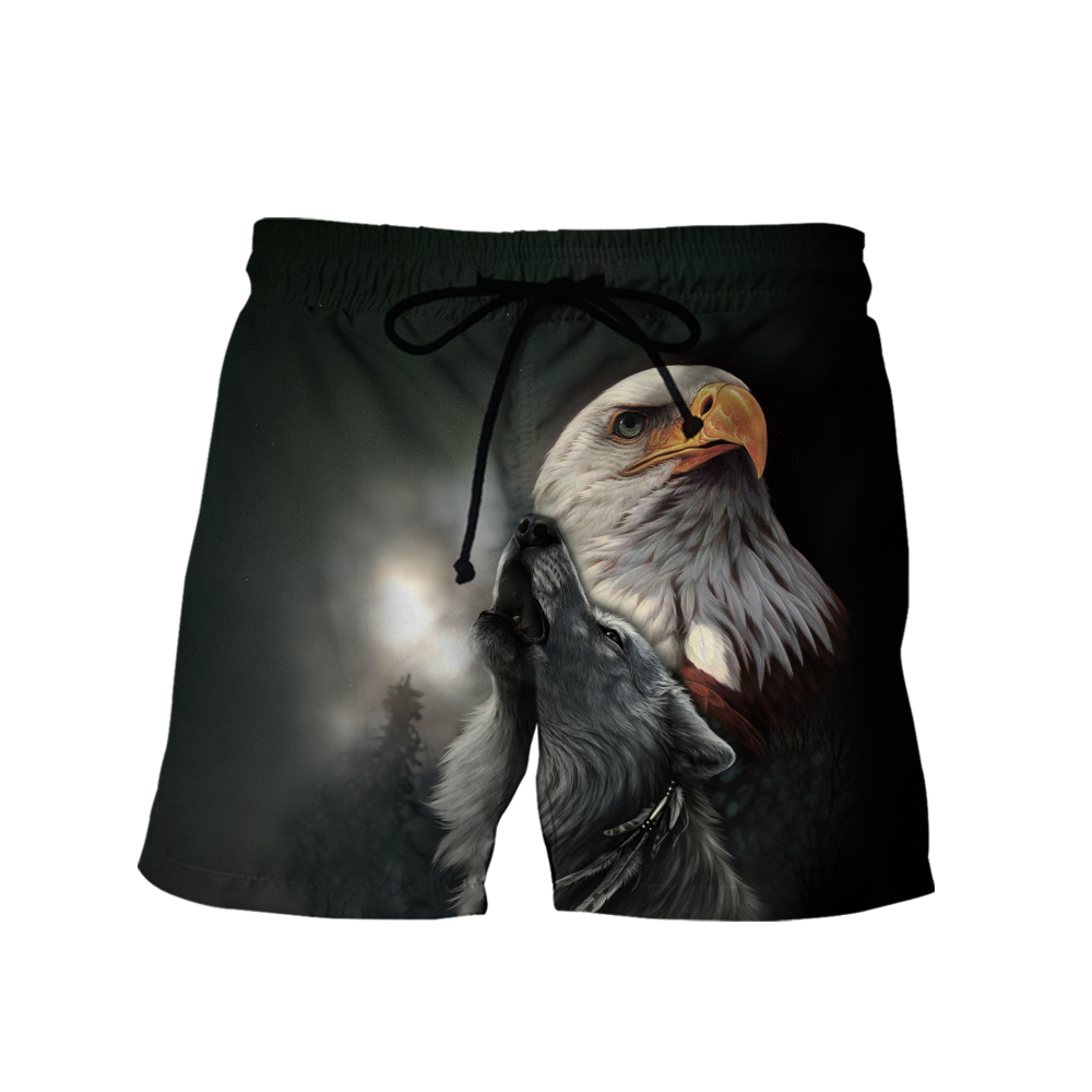 Eagle And Wolf Native American 3D Hoodie Shirt For Men And Women LAM