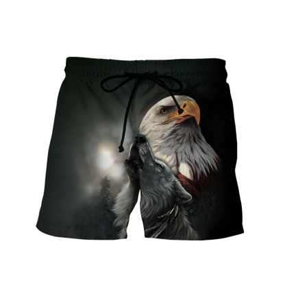 Eagle And Wolf Native American 3D Hoodie Shirt For Men And Women LAM