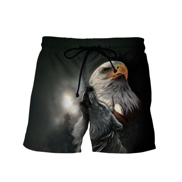 Eagle And Wolf Native American 3D Hoodie Shirt For Men And Women LAM