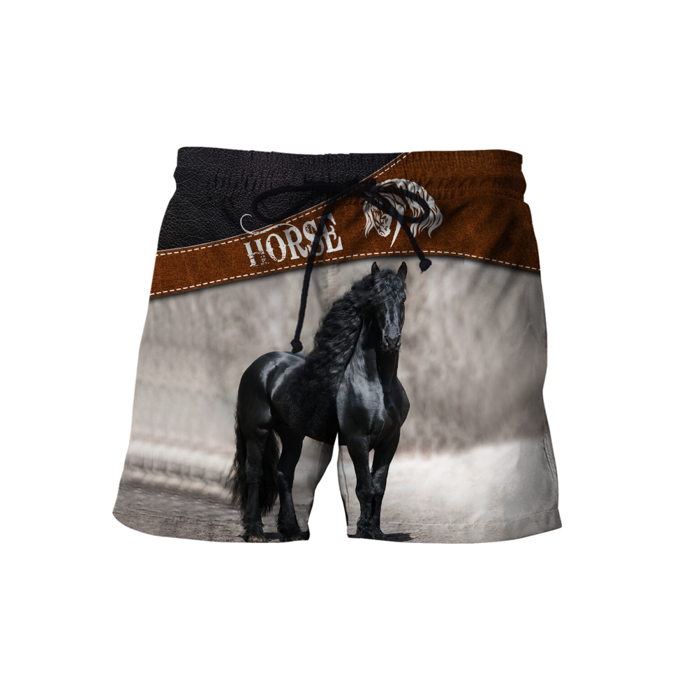 Black Horse Persionalized 3D All Over Printed Shirts