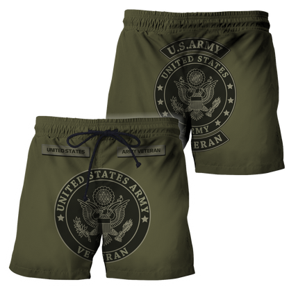 US Veteran Persionalized Name 3D All Over Printed Unisex Hoodie