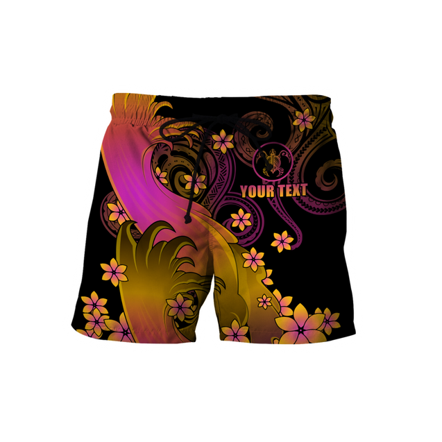 Amazing Polynesian Personalized Wave And Frangipani Unisex Deluxe Hoodie ML