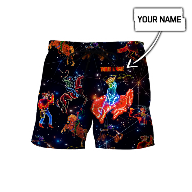 Personalized Name Rodeo 3D All Over Printed Unisex Shirts Galaxy Pattern