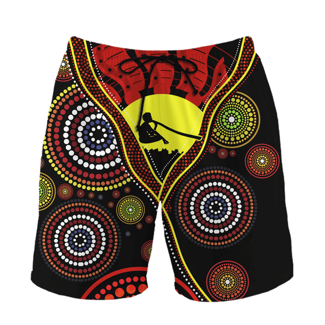 Australian Aboriginal Flag Didgeridoo 3D printed shirts