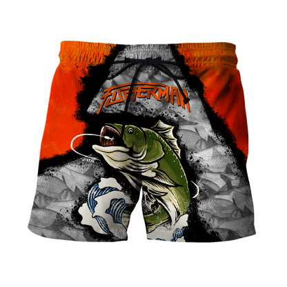 Fisherman Big Game Fishing Orange 3d print shirts