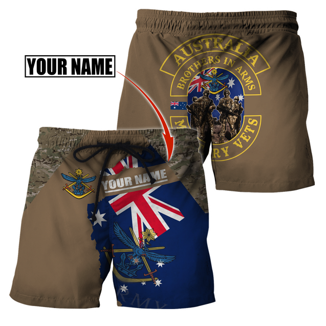 Custom name Australia Army Brothers in arms AU Veteran 3D print shirts