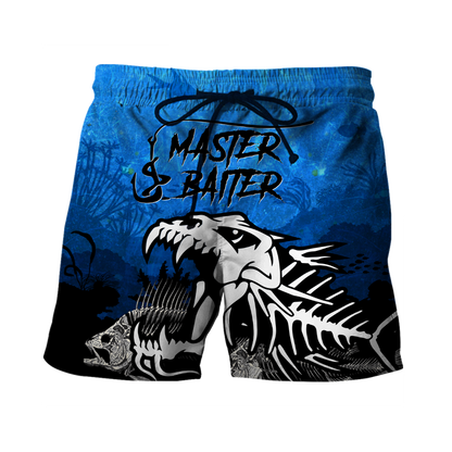 Master Baiter fishing custom name blue design 3d print shirts