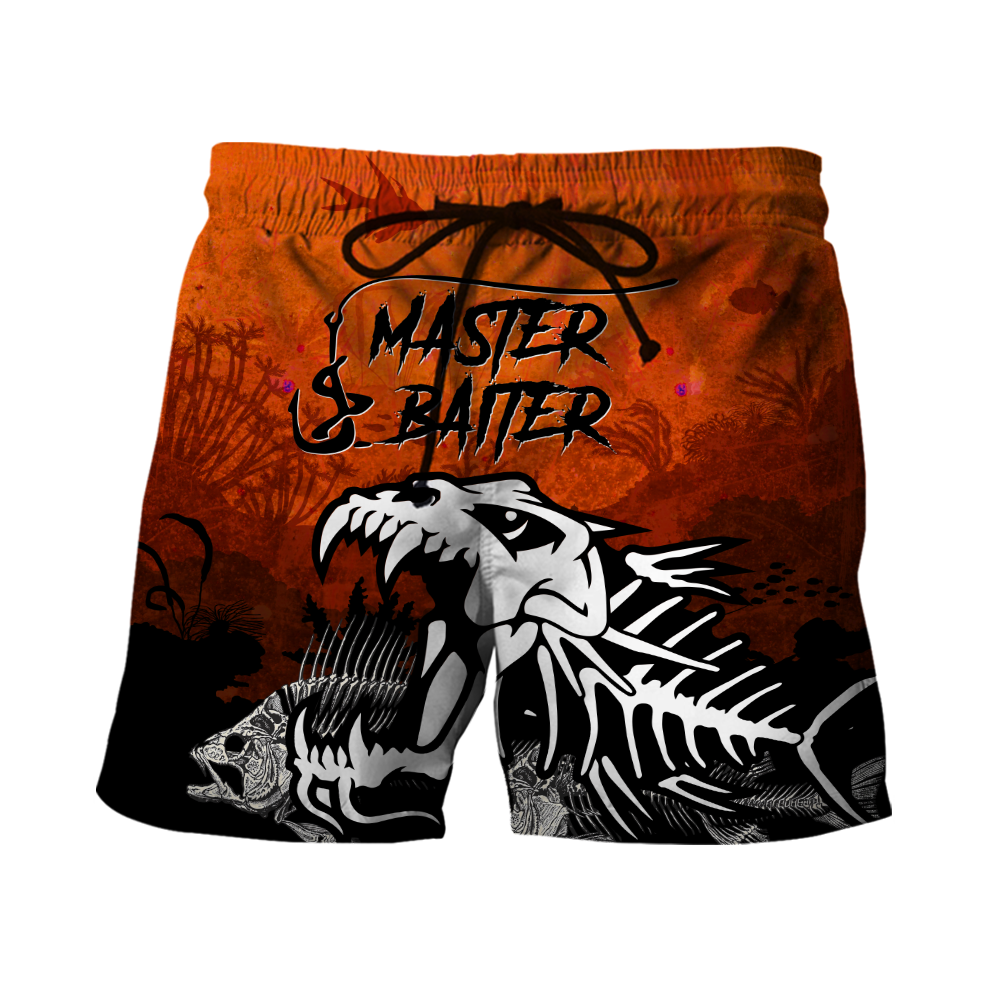 Master Baiter fishing custom name orange design 3d print shirts