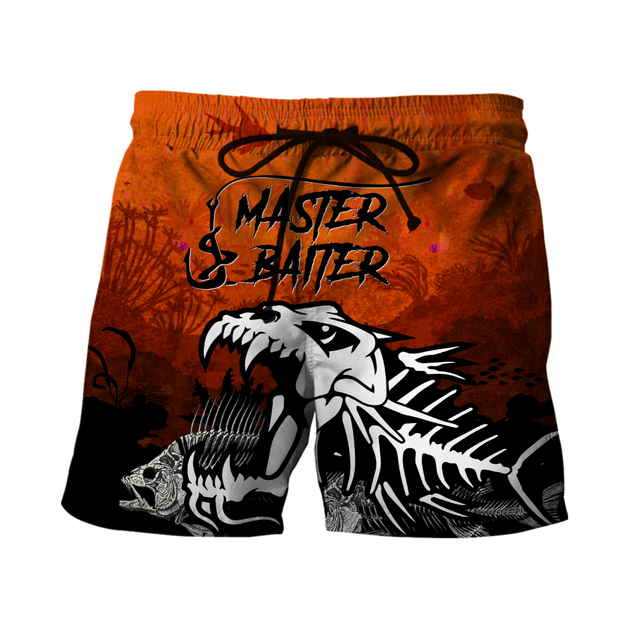 Master Baiter fishing custom name orange design 3d print shirts