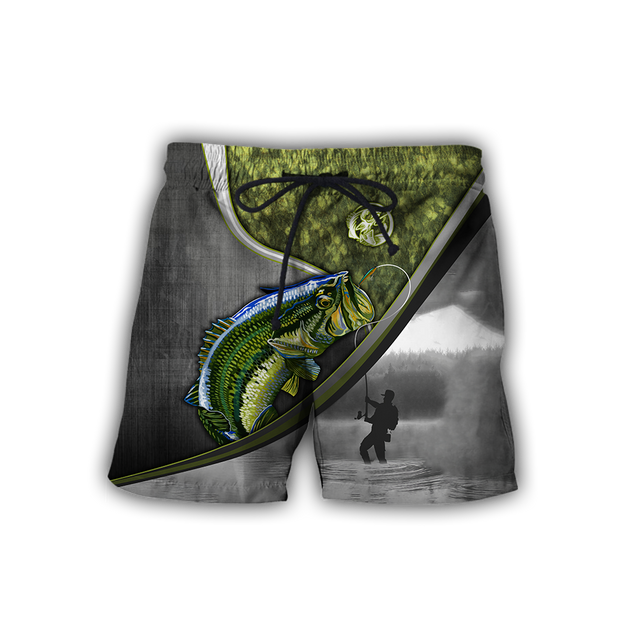 Custom name Bass fishing Fisherman Camo 3D Design print shirts