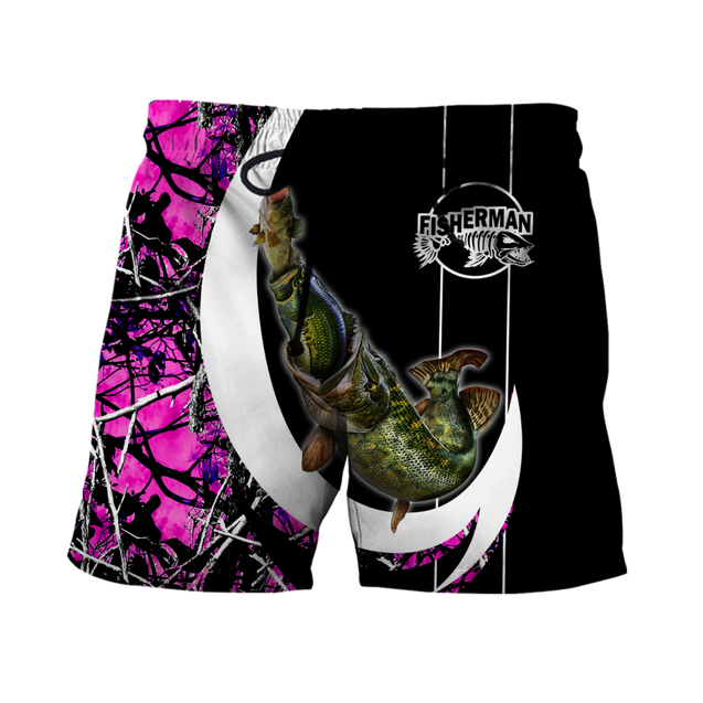 The great fish eats the small Country Girl Camo Hook 3d print shirts