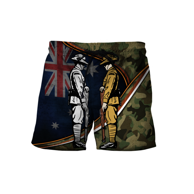 Remember Soldiers camo Australia and Kiwi Veteran 3D print shirts