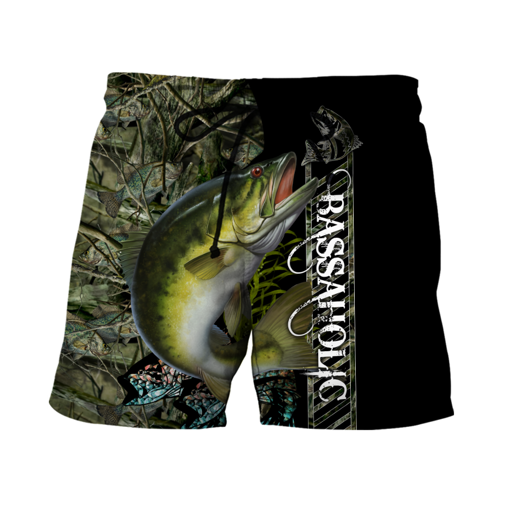 Fishaholic Bass Fishing camo unisex 3d all over printed shirts