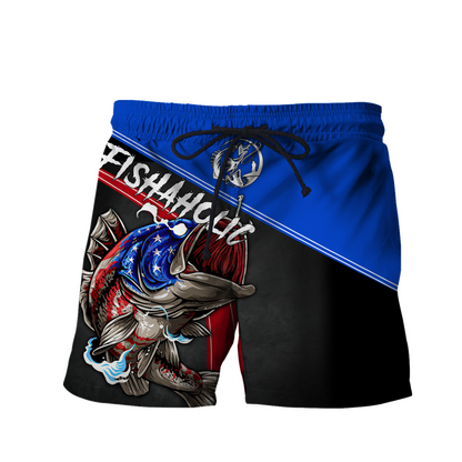 Bass fishing custom name vintage US fishaholic 3D design printed