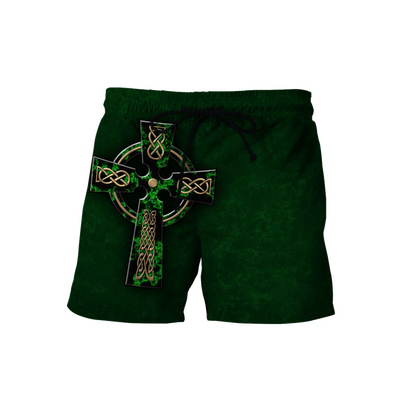 Irish St.Patrick cross 3d hoodie shirt for men and women custom name