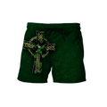 Irish St.Patrick cross 3d hoodie shirt for men and women custom name