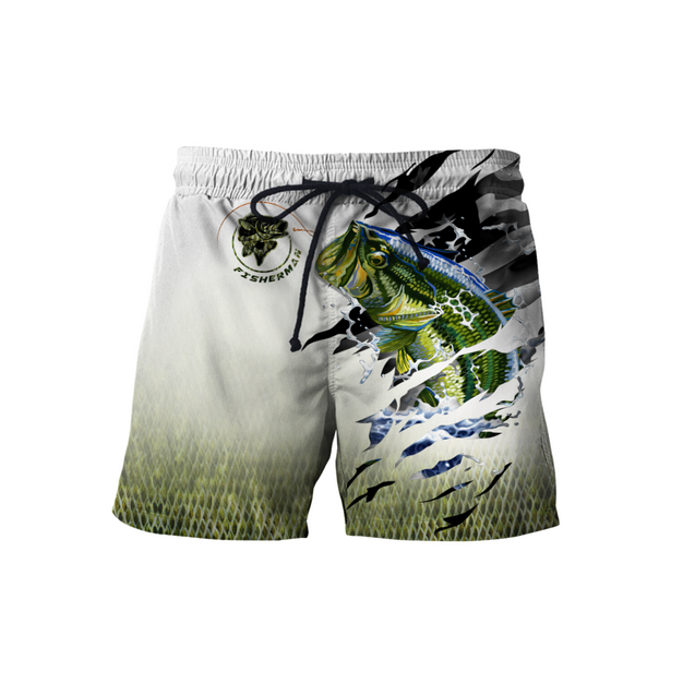 Custom name Bass fishing escape Skin camo 3D printed shirts