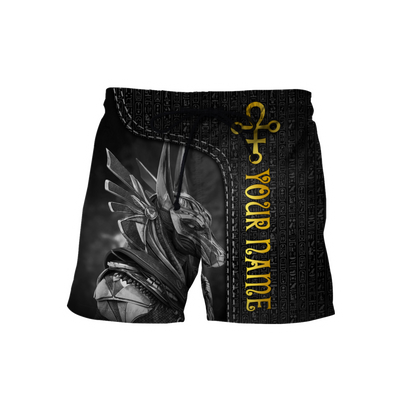 Custom name Anubis Egyptian God the Protector 3D design print shirts