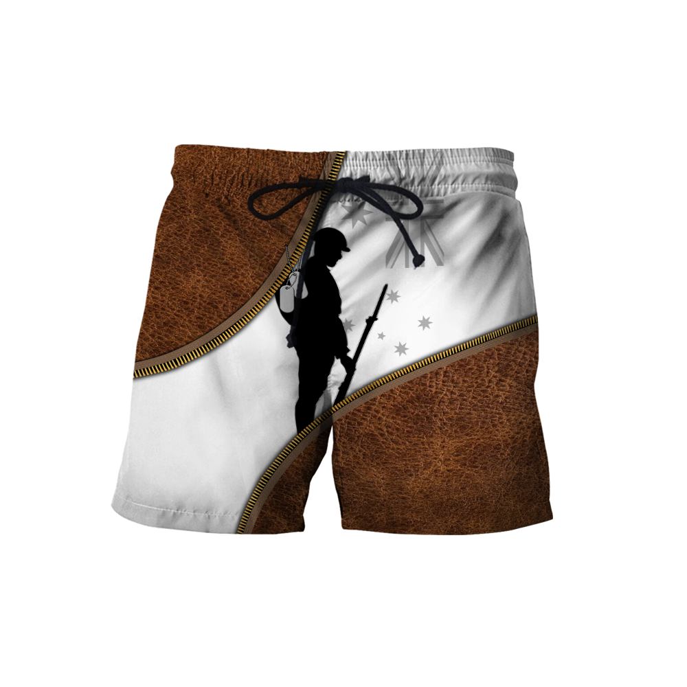 Custom name Remembrance Australia Soldier 3D print zip cosplay shirts