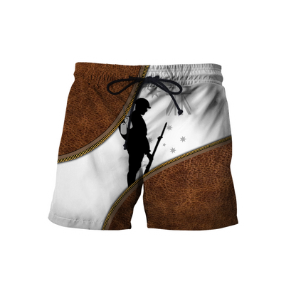 Custom name Remembrance Australia Soldier 3D print zip cosplay shirts