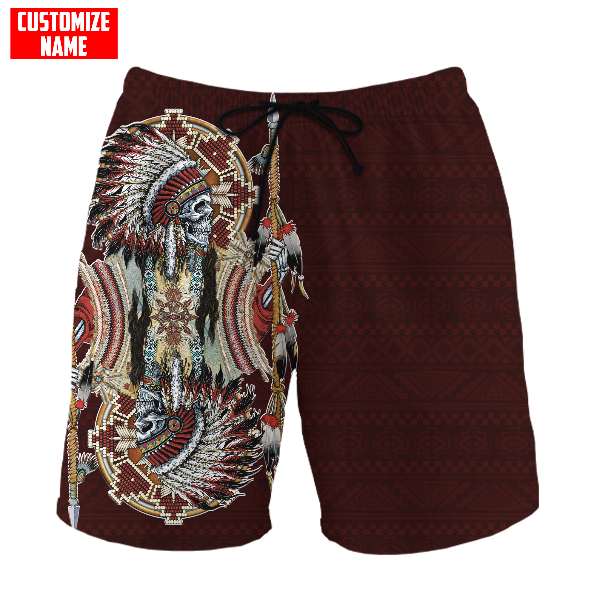 Customized name Native American 3D All Over Printed Unisex Shirts