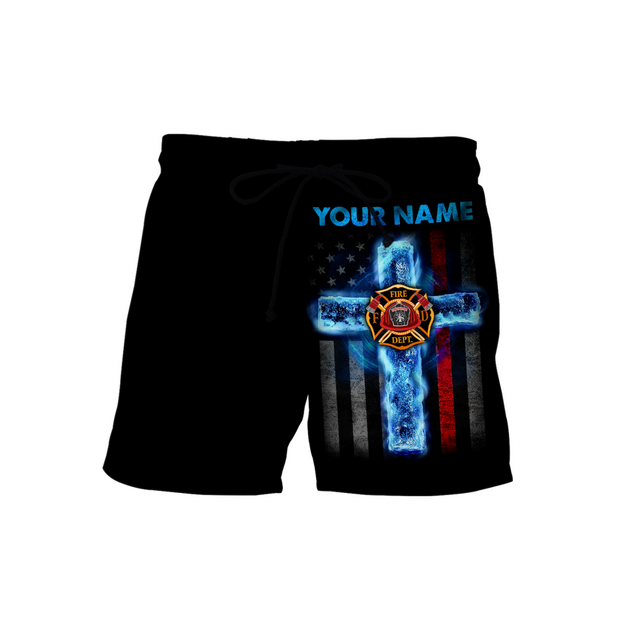 Customize Name Jesus And Firefighter 3D All Printed Hoodie For Men And Women MH25012104