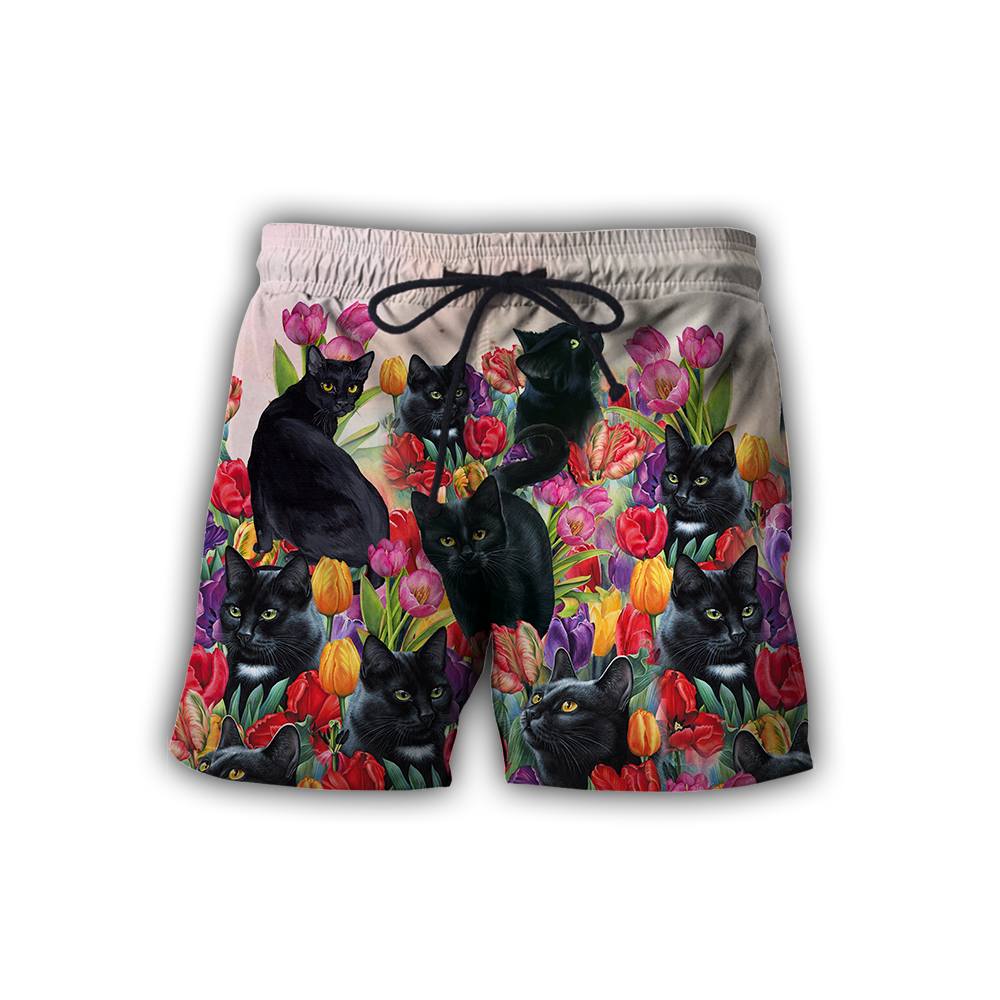 Flower Black Cats Shirts For Men And Women NTN19022104