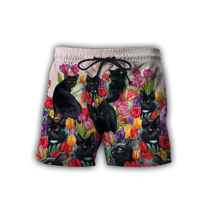 Flower Black Cats Shirts For Men And Women NTN19022104