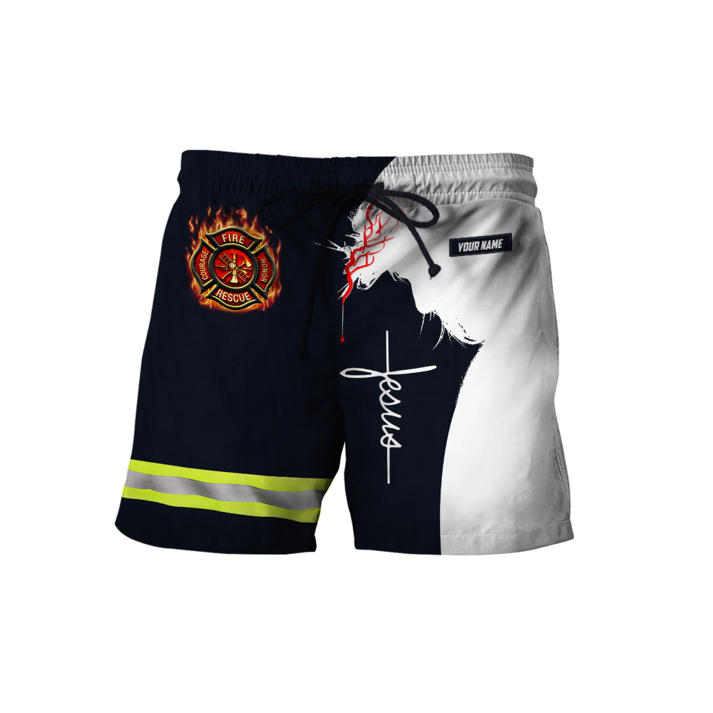 Customize Name Firefighter 3D All Printed Hoodie For Men And Women MH08012003