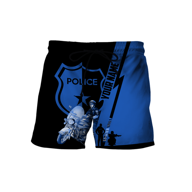 Customize Name Police 3D All Over Printed Unisex Shirts Thin Blue Line