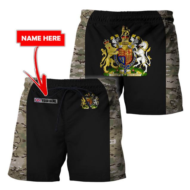 Personalized Name XT Bristish Veteran Coat of Arms 3D Printed Shirts TNA01042105