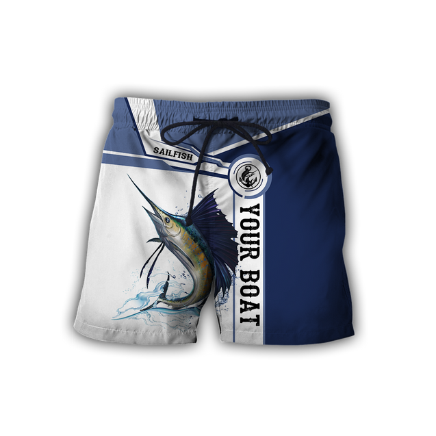 Custom name Sailfish fishing Catch and Release 3D Design print shirts