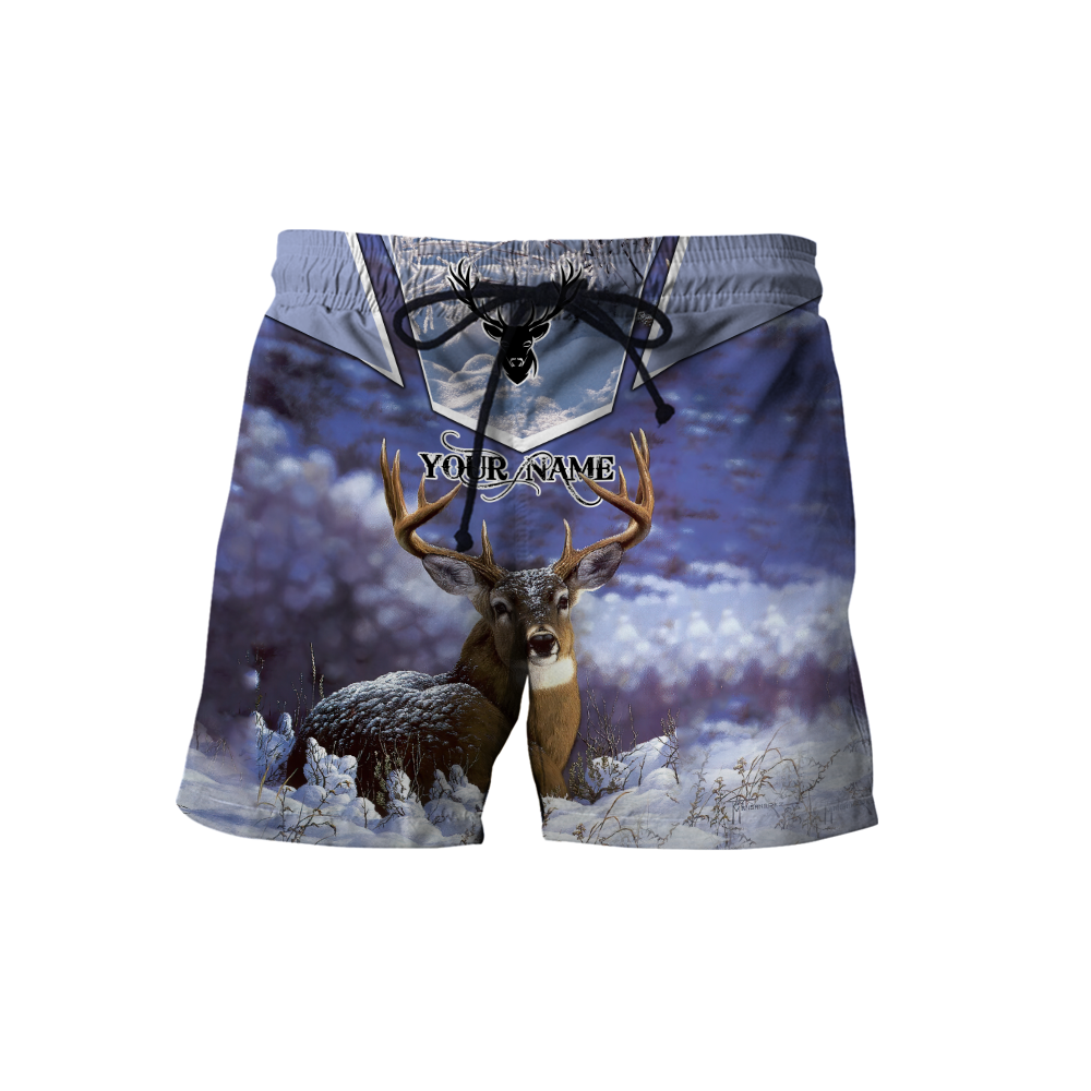 Persionalized Name - Love Deer 3D All Over Printed Unisex Shirts