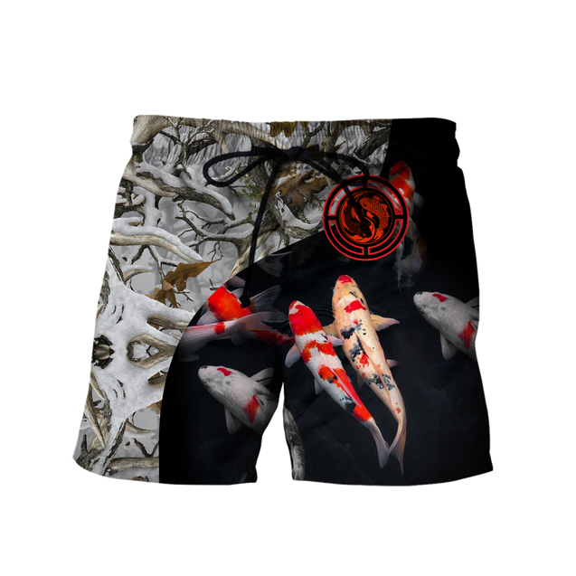 Custom name Koi fish underwater 3D Design print shirts