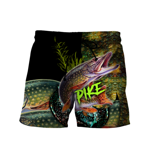 Custom name Northern Pike Fishing on skin 3D Design print shirts