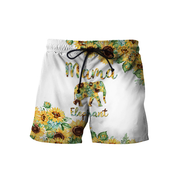 Mama Elephant Sunflower - Mother's Day Gift 3D Unisex Shirt