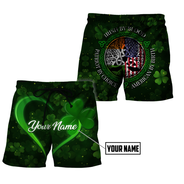 Irish By Blood American By Birth 3D All Over Printed Shirts