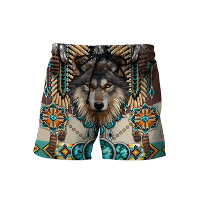 Premium Wolf Native American 3D All Over Printed Unisex Shirts