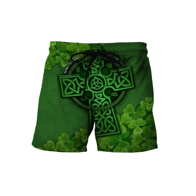 Premium Unisex Hoodie Irish St.Patrick  Celtic Cross And Shamrock  ML