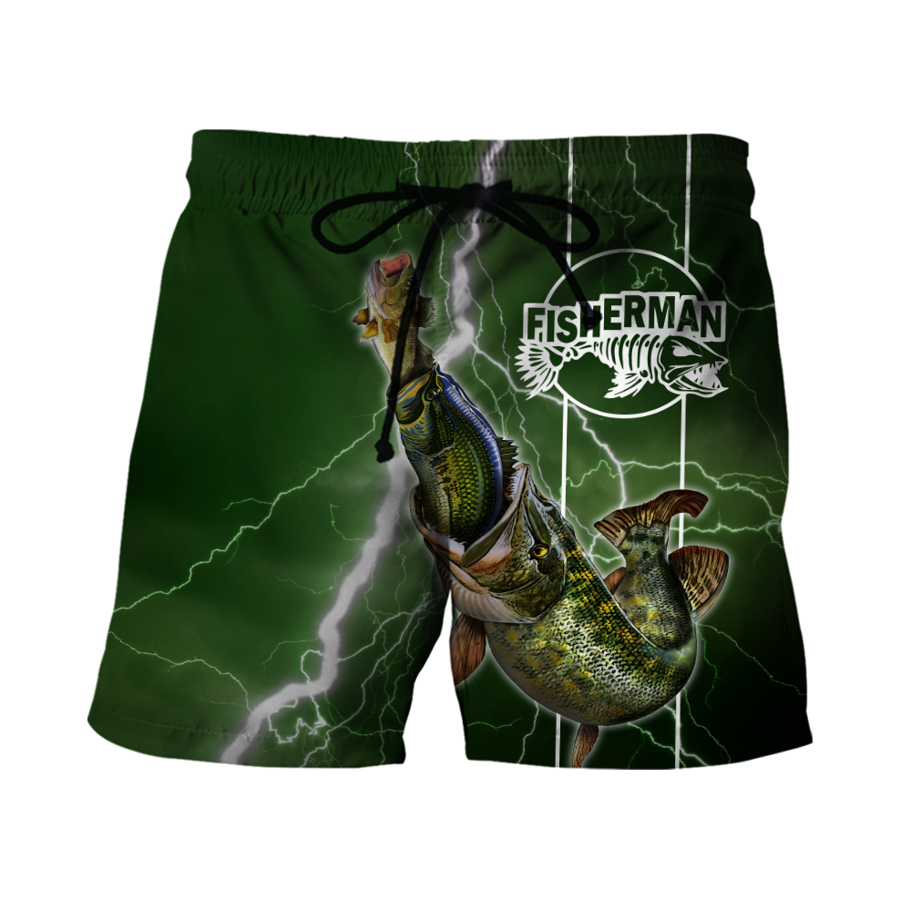 The great fish eats the small Green Fishing 3d print shirts