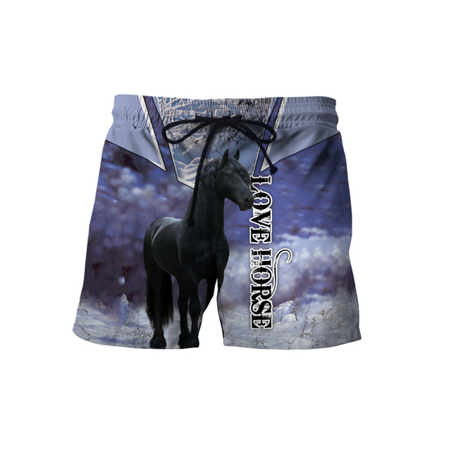 Beautiful Friesian Horse 3D All Over Printed Unisex Shirts MH23122005CL